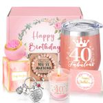 Sheinly 40th Birthday Gifts for Women, Happy 12oz (354.88ml), Rose Gold-40