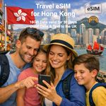Travel eSIM for Hong Kong - 18GB of Data Valid for 30 Days - Same day delivery