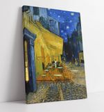 VAN GOGH CAFE TERRACE AT NIGHT -FRAMED CANVAS WALL ARTWORK PICTURE PAPER PRINT