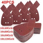 40PCS Mixed Mouse Sanding Sheets For Black and Decker Palm Sander Pads Sandpaper