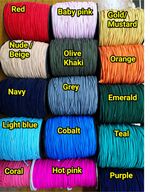 2M 5M 10M COLOURED ELASTIC ROUND BUNGEE SHOCK CORD WHITE/BLACK 1MM 2MM 2.5MM 3MM