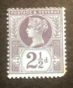 GB QV SG201 2½d Purple/Blue, Mint Hinged