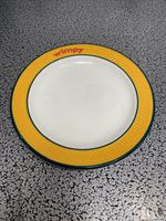 Vintage WIMPY Restaurant 6.5” Circle Yellow/White China Plate Dudson 1990s-2000s