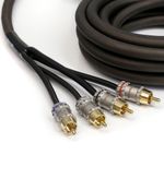 KnuKonceptz Krystal Twisted Pair OFC 4 Channel Smoke RCA Cable 4 Meter