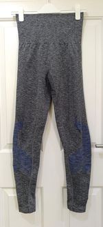 LNDR Chisel Light 7/8 Leggings Seamless, Women's M-L ,Grey Marl Cobalt Blue