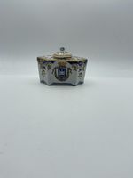 Late 19th Century Antique Faience French Inkwell and Pen Holder