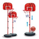 170cm Free Standing Basketball Hoop Net Kids Backboard Stand Rack Set Adjustable