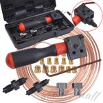 Brake Pipe Flaring Tool 3/16" SAE and 1/4" SAE + 25ft Brake Line Pipe w/ Nuts UK