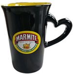Marmite Mug Love Heart Shaped Handle Yeast Extract Black Yellow Food Advertising