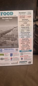 Wetherspoon Menu - THE JOLLY TARS Cleveleys