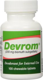 DEVROM Tablets (Internal Deoderant)200MG 100chewable tablets