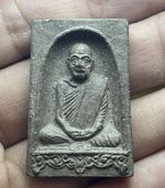 Vintage Thai Buddhist Monk Amulet – Rectangular Sacred Talisman