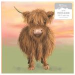 Photo Album Highland Cow Slip In 200 Photos Memo 4x6 Family Holiday Baby Gift