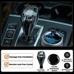 UK Crystal M Gear Knob Shift set BMW X3 X4 X5 X6 X7 G01 G02 G05 G06 G07 G08 RHD