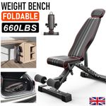 Foldable Dumbbell Bench Weight Training Fitness 7 Incline Adjustable Workout Gym