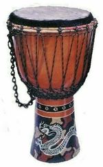 Drum Africa/Bali - Style Mini Bongo Djembe Drum 20cm Percussion Tropical Wood 
