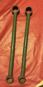 2 Vintage OEM John Deere Tractor Wrench 19" Double Box End 12-point USA