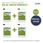 Patio Perfect Cleaner Bundle Easy Non-Acid Cleaning Slate or Stone Paving 4 x 5L