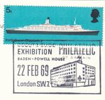 QEII GB Used stamp Scout & Guide Philatelic Exhibition  1969 ON PIECE (120022)