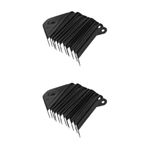 24Pcs Sturdy Iron Corner Braces Black for Furniture Bed Frame Reinforcement
