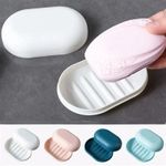 1pc Soap Box Dish Container Travel Soap Holder with Lid Sealed Soap Box