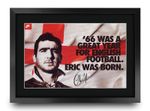 A3 Eric Cantona Signed Nike Advert 1966 Was Good Year Framed Printed Autograph