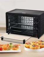 22L Electric Oven Grill Countertop Mini Toaster Pizza Oven W/ Temp Timer 1000W
