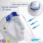 Face Shield Mask Full Face Visor PPE Protection Shield Clear Plastic Transparent