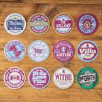 12 Aston Villa Football Beer Mat Coasters Retro Gift Present Pack - New