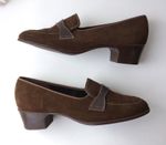 Vintage St Michael Ladies Shoes Brown Suede Size 7