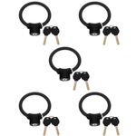 Black Sturdy Bike Lock Zinc Alloy with Reusable PVC Cable for Bikes Motorcycles