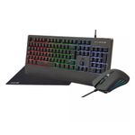ADX Firebundle Full Sized Gaming Keyboard And Mouse USB RGB LED 4 Button Black