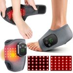 Cordless Infrared Red Light Ankle Massager Brace Heat Vibration Joint PainRelief