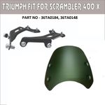 Green Coated FlyScreen With Fitting Kit Fit For Triumph Scrambler 400x Free Ship