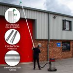 Gutter Vacuum Pole Kit Long Reach Drain Pipe Sucker Hoover Cleaning System 24ft