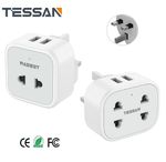 All In 1 Electric Toothbrush Adapter UK Shaver Socket Plug for Bathroom Shaving