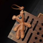 Cute PU Leather Bear Keychain | Teddy Bag Charm Pendant | Women Girls Keyring