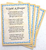 I SAID A PRAYER FOR YOU TODAY    Prayer Card    PACK OF FIVE