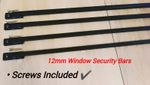 Strong Secure Security bars/window bars 12mm solid square metal MANY SIZES