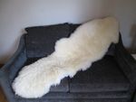 Genuine Real Large Natural Sheepskin Rug  Cream 170 x 60cm
