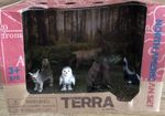 6 North American Wild Animals Figures Terra By Battat H59901 Caribou Wolf Skunk