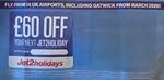 Jet2 Voucher £60 Off Holiday Until 31 Oct'27. Book By 31 May'26. Email Delivery