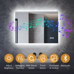 ELEGANT Bluetooth Bathroom Mirror With Led Shaver Socket Demister Large Size