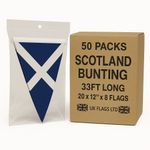 50 Packs Rugby 6 Nations 10 Metre Scotland Saltire 20 XL Flags World Cup Bunting