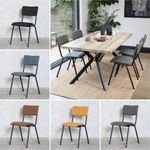 JUBILEE RETRO STYLE METAL FRAME CHAIR COLOURFUL DINING CHAIRS 7 COLOUR OPTIONS