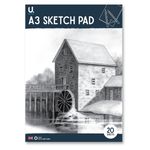 A3 Sketch Pad - White Artist Paper Sketching Drawing Doodling Art Homework