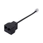 RJ11 Phone Line Splitter 2-WAY Duplex Telephone Adapter 6P4C Splitter + Cable