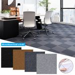 10Pcs 50cm*50cm Self Adhesive Carpet Tiles Commercial Office Home Shop Floor UK
