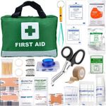 First Aid Kit 160+ Piece Emergency Medical Bag Home Car Camping Hiking Travel UK