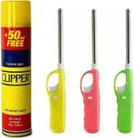 CLIPPER LONG TUBE LIGHTER MULTICOLOUR BBQ REFILLABLE IDEAL KITCHEN,CANDLES FIRE